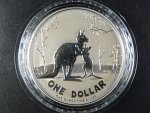 1 Dollars - 1 Oz (31,1g)  Ag - Kangaroo 2007, kvalita proof, Ag 0.999, KM 851