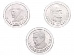 Sada 3 medailí - 80. výročí vzniku ČSR 1918-1998, 0.925 Ag, 31,2g_