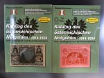 specializovaný katalog rakouských nouzovek od roku 1914 - 1924, kompletně v barvě, ocenění v EUR, Kodnar/Künstner 2017, I. + II.díl, 1200 stran