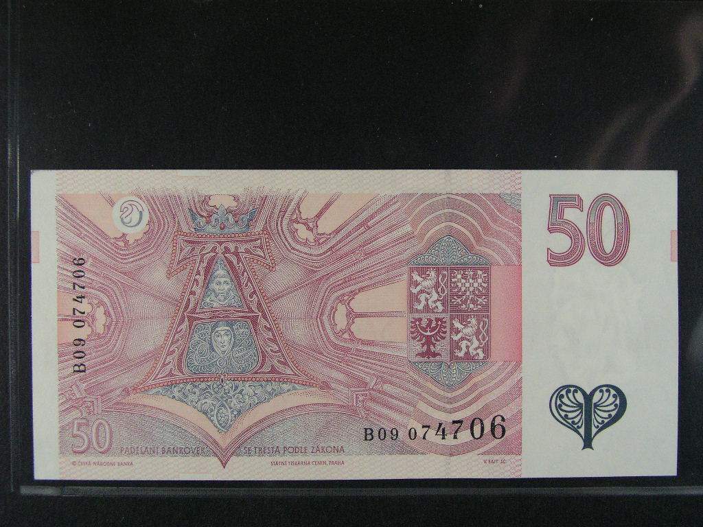 Пятидесятому пятьдесят. Чехия 50 крон 1997. 50 Крон Чехия банкнота. 50 Чешских крон купюра. Чешская крона 1997.
