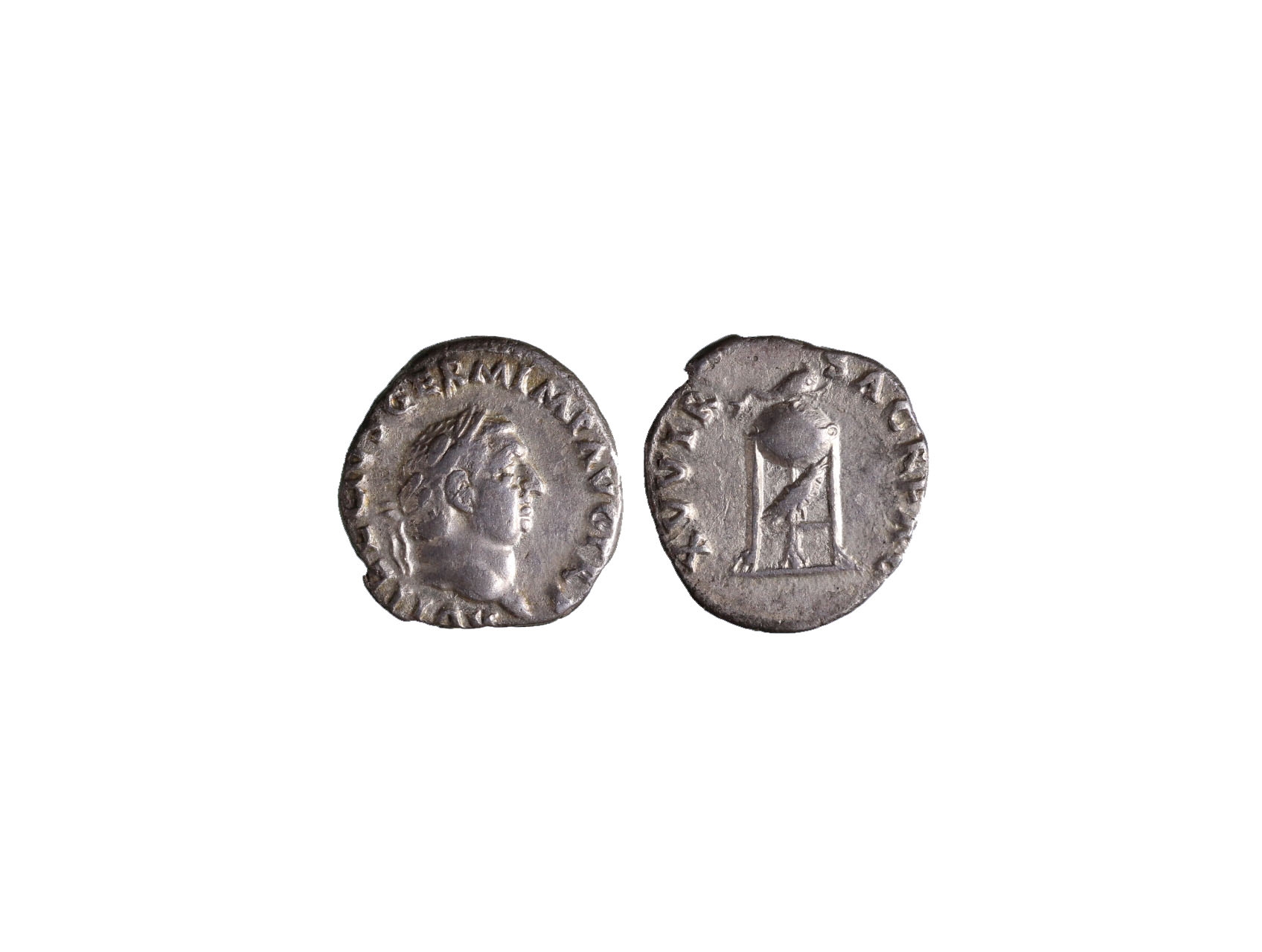 Řím císařství, Vitellius 69 n.l. - Denár, mírně nedoražen