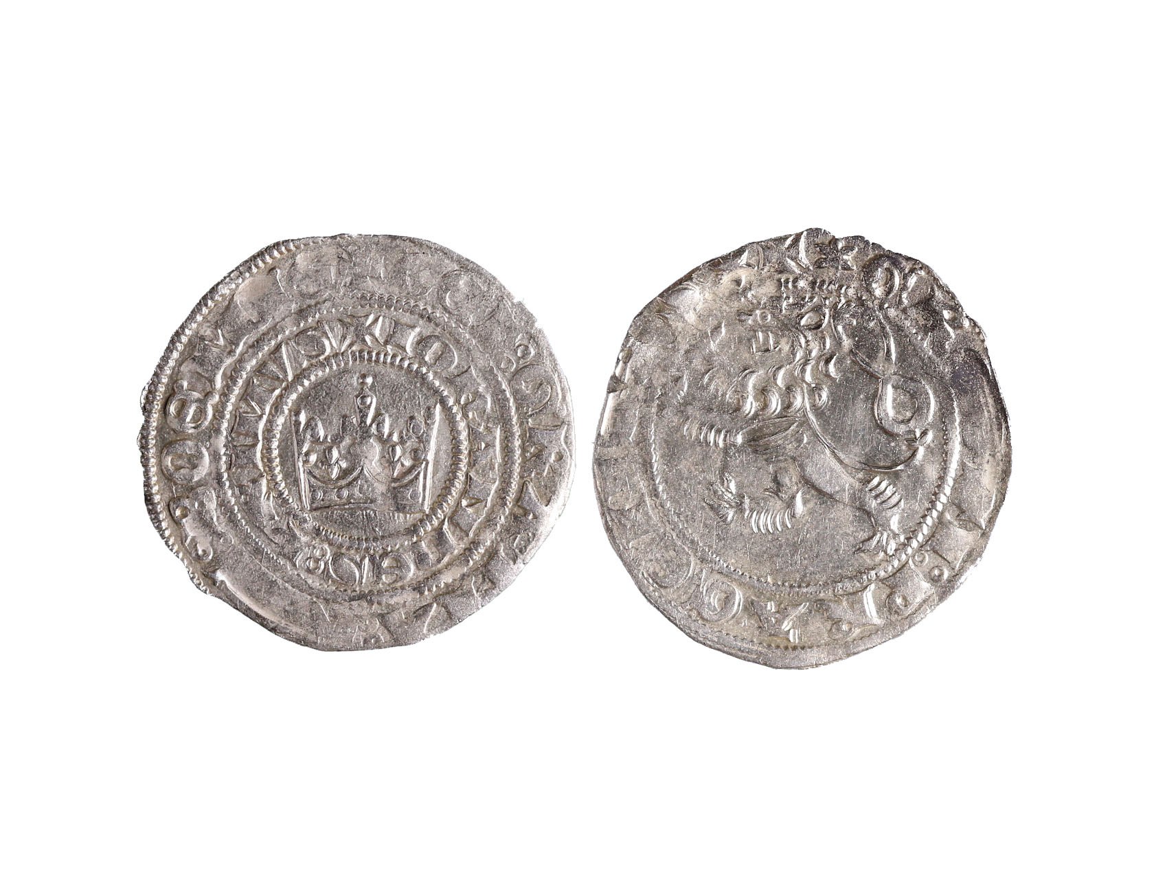Jan Lucemburský 1310-1346 - Pražský groš b.l., částečně nedoražen
