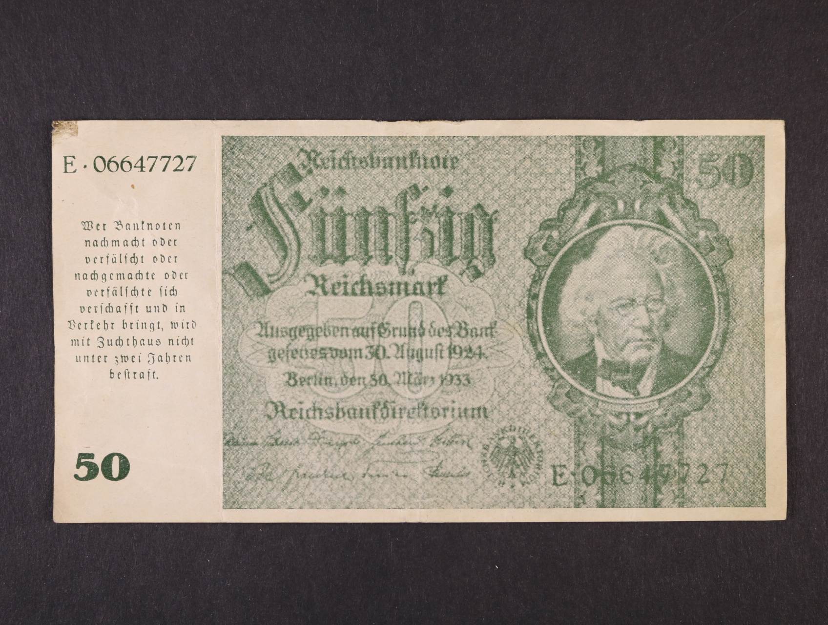 vydání pro Graz, Linz a Salzburg, 50 RM 30.3.1933, Ro. 181b