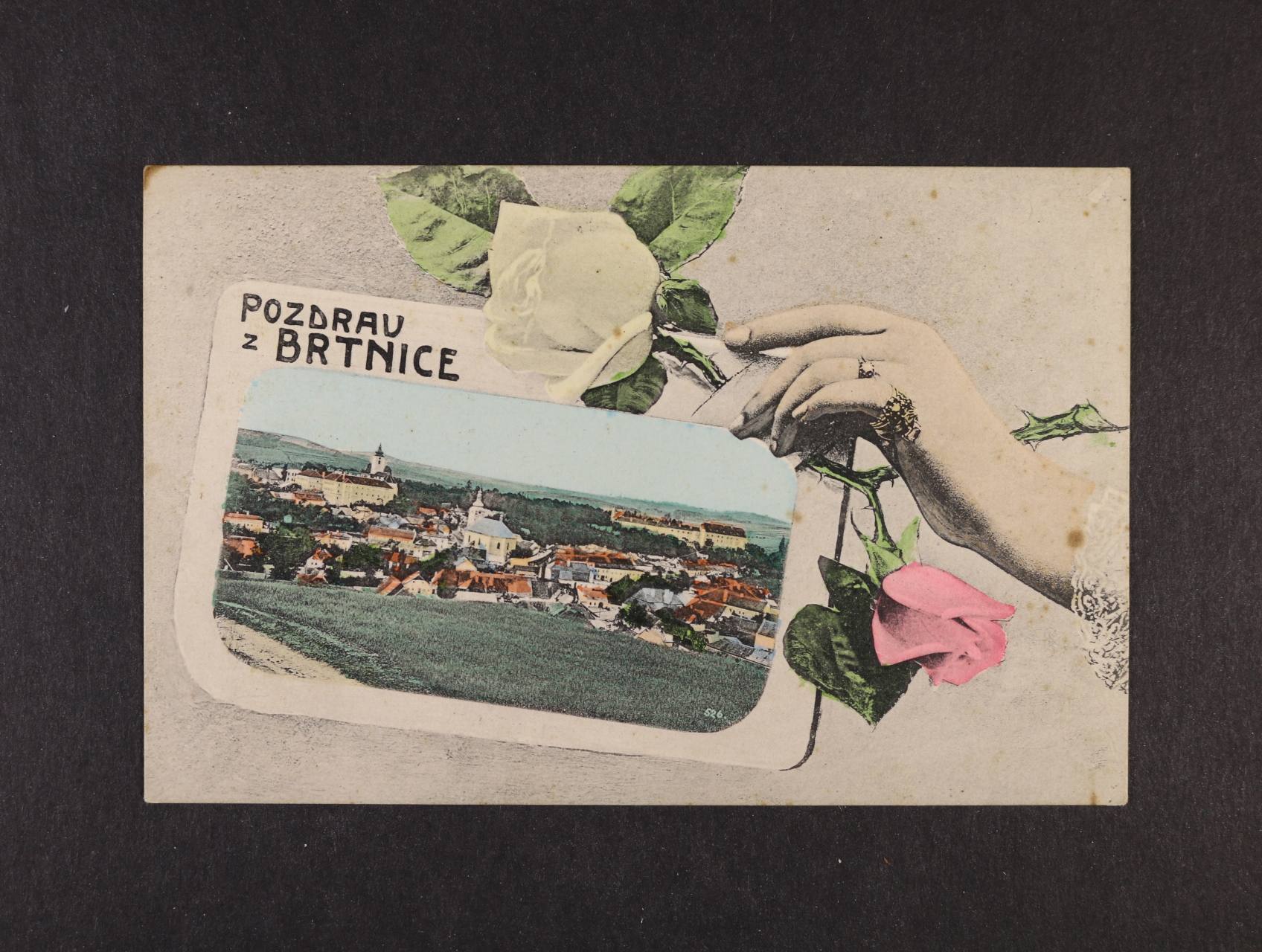 Brtnice - bar. pohlednice použitá 1913