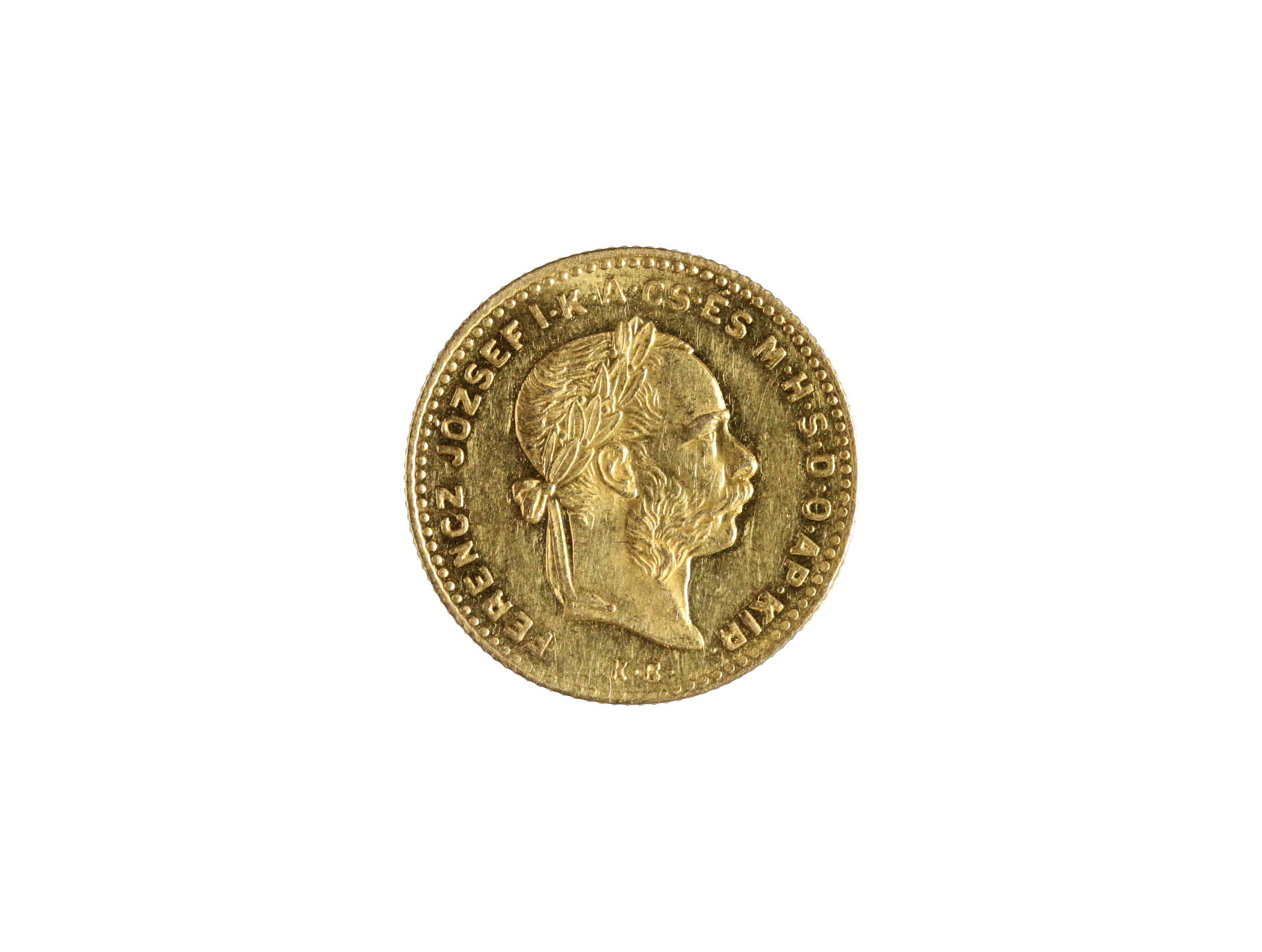 František Josef I. 1848-1916 - 4 Zlatník 1885 K.B., N124, nádherný stav