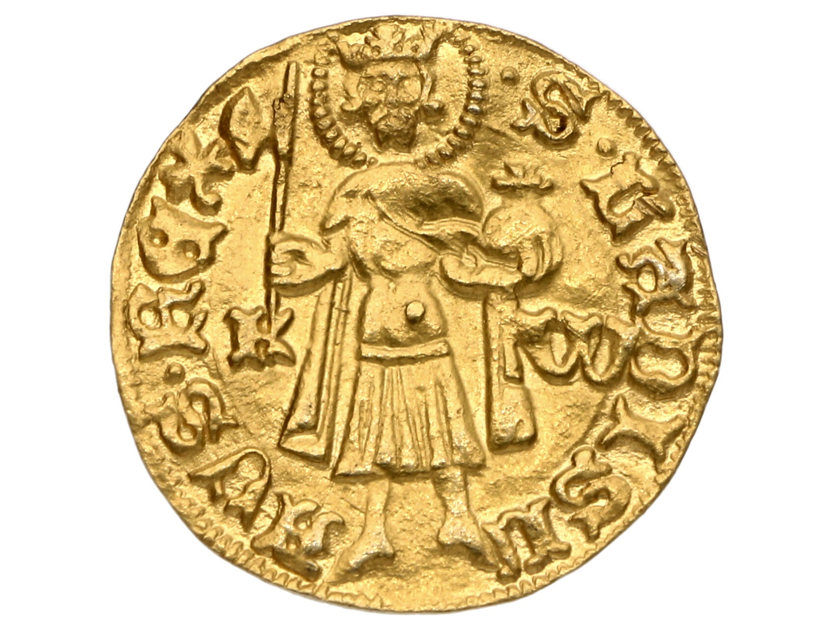 Zikmund Lucemburský 1387-1437 - Dukát b.l., minc. zn. K - W, váha 3.59 g