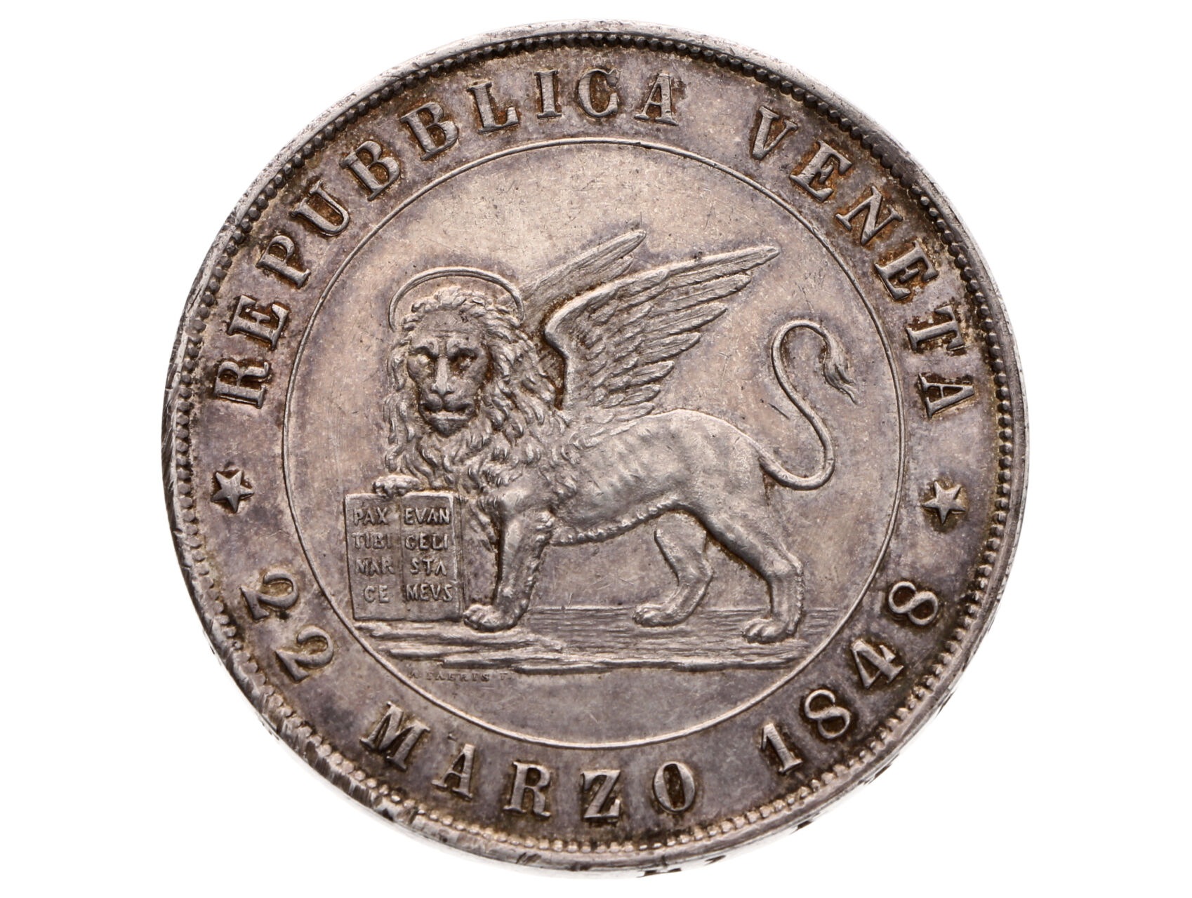 Ferdinand V. 1835-1848 - 5 Lire (500 Centisimi) 1848, opis 