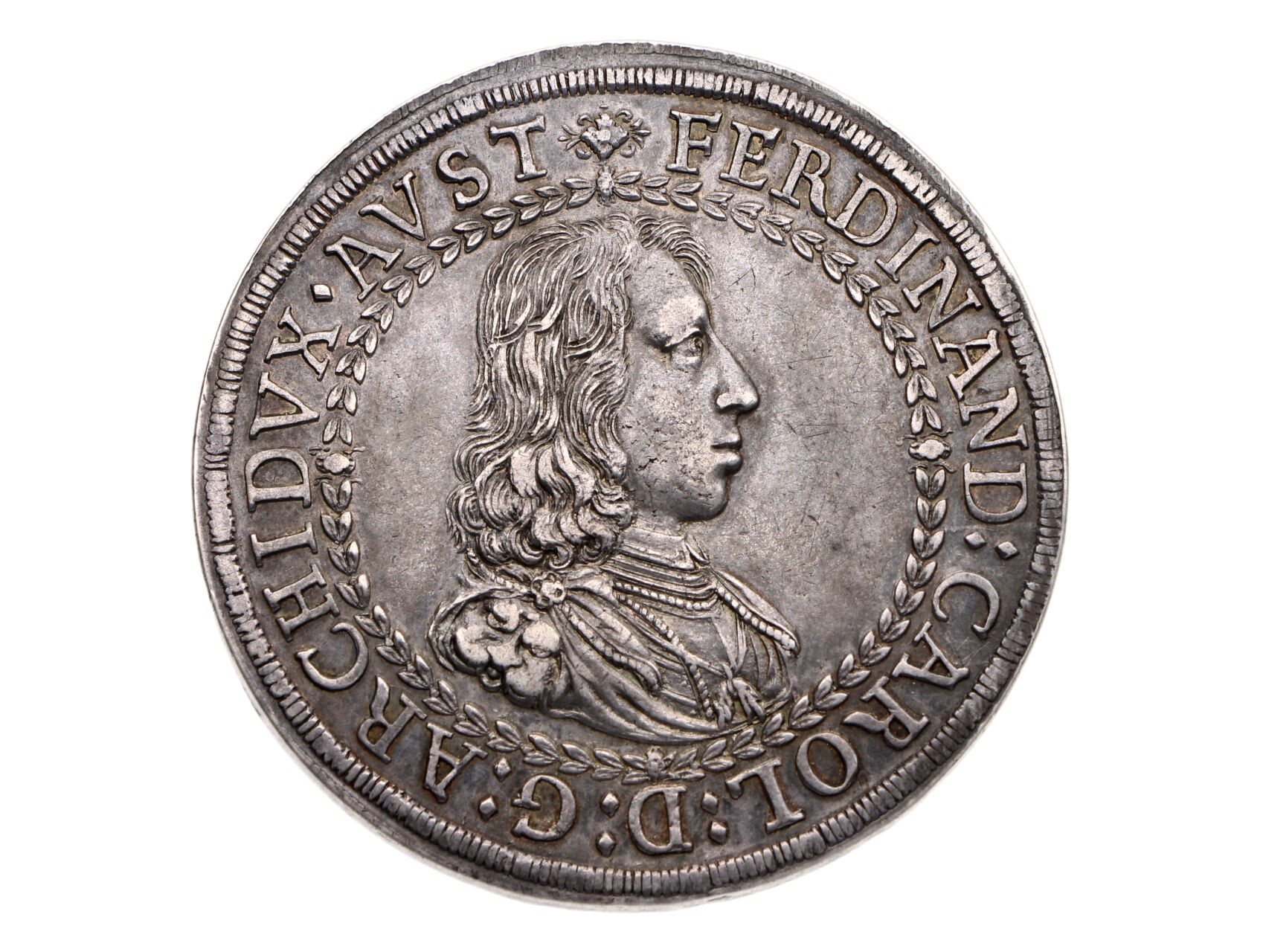Arcivévoda Ferdinand Karel 1632-1662 - 2 Tolar b.d. Hall, Dav. 3363