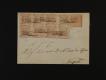 Neapol 1858 - dopis frankovaný známkami Sassone č. 3;  1 Grana v 8-bloku + 1ks; atesty Raybaudi „grande rarita“ a Enzo Diena; kat. 100000 EUR, atraktivní dopis a extrémně vzácná frankatura s největším známým blokem této známky