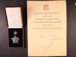 Hvězda československého partyzána + miniatura + dekret + originální etue