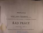 Řád práce II. vydání po roce 1960 ČSSR č. 5005 + etue a dekret