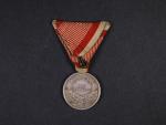 Medaile za statečnost II. třídy, Ag, původní vojenská stuha, vydání 1914 - 1917