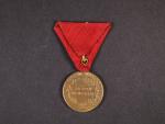 Vojenská jubilejní pam. medaile z r.1898, bronz, původní stuha