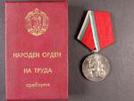 Stříbrný Národní řád práce II. třídy + řádová knížka a etue