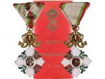 Královský řád za občanské zásluhy, důstojník (IV. třída), pozlacený bronz, smalty, původní etue