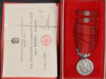 Medaile - Za zásluhy o obranu vlasti - ČSSR, punc Ag 925, výrobce Mincovna Kremnica, udělovací průkaz, etue