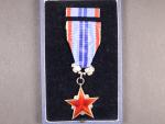 Řád rudé hvězdy práce ČSSR č.4655, punc Ag 925, značka výrobce ZUKOV, originální etue