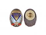 Výkonnostní odznak výsadkového vojska 1949-1951 č.2072, postříbřený bronz, smalty