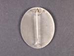 Stříbrný odznak za zranění, značka výrobce L/14 (Friedrich Orth), zinek, poškrábaný