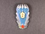 Odznak výsadkového vojska z obdobi 1965-1993 2.tř., třetí typ