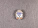 Miniatura odznaku výsadkového vojska 1949-51 č.2794, puncované Ag, výrobce Karnet Kyselý, předělaný na šroub