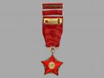 Řád rudé zástavy ČSSR č. 774, punc Ag, ryzostní značka 925, značka výrobce MK, etue