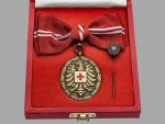 Bronzová záslužná medaile o Rakouský Červený kříž na dámské stuze + originální etue