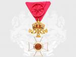 Řád svatého Alexandra, IV. stupeň, (důstojník) II. typ, pozlacený bronz, smalty, neznačen, původní stuha, původní etue