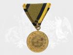 Válečná medaile 1873, pozlacený bronz, původní stuha