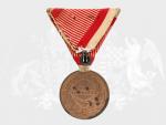 Bronzová medaile za statečnost, 8. vydání 1914-1917 F.J.I., původní vojenská stuha