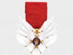 Řád svatého Ludvíka, rytíř, puncované zlato, smalty, odstraněné liliové listy (fleur-de-lis) období 1830-1848
