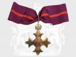 Řád Britského impéria, komandér, vydání 1917 - 1936, na vojenské stuze , pozlacené stříbro, neznačeno