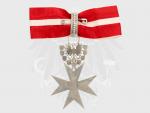 Velký stříbrný čestný kříž za zásluhy o Republiku Rakousko, nákrční dekorace + originální etue