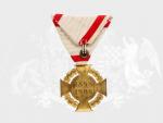 Jubilejní kříž 1908 na původní vojenské stuze