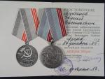 Medaile veterán práce + dekret