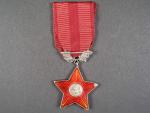 Řád Rudé hvězdy ČSR č.1017, mírně poškozený smalt v cípu hvězdy