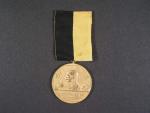 Pamětní jubilejní medaile z r. 1908, zlacený bronz