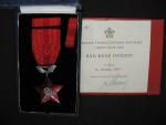 Řád Rudé hvězdy ČSR č.498, orig. etue  + dekret