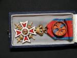 Řád Rumunské hvězdy, důstojník, vojenská skupina, typ 1932-1941, originální etue