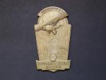Pamětní plaketa Slovanský letecký meeting Brno 1934, bronz, cca 10x5 cm