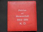 Vyznamenání za zásluhy o červený kříž, důstojnický kříž, orig. etue, opravený vnitřek etue, výrobce G.A.Scheid Wien, puncované Ag