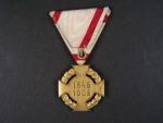 Jubilejní kříž 1908 na vojenské stuze