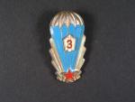 Odznak výsadkového vojska 3. třídy z obdobi 1965-1992 č.43317