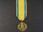 Bronzová medaile Fridricha Augusta na válečné stuze