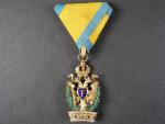 Řád železné koruny, 3.tř. s válečnou dekorací,pozlacený bronz, výrobce C.F.Rothe