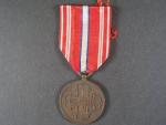 Pamětní odznak pro čs. dobrovolníky z let 1918-1919 s monogramem OP + dekret