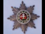 Řád Stepana, hvezda 1.tr, dobove puncovane Ag + Au, znacka vyrobce F.ROTHE., velmi vzacna, poprve v prodeji