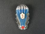 Odznak výsadkového vojska z obdobi 1961- 1992 3. tř.