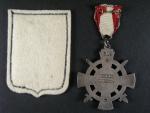 Pamětní kříž celostátní organizace Černý lev č.214, Ag + originální nášivka