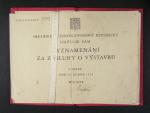 Vyznamenání - Za zásluhy o výstavbu I. a II. vydání ČSR č.3089 + udělovací průkaz, ČSSR č.4139 + orig. etue